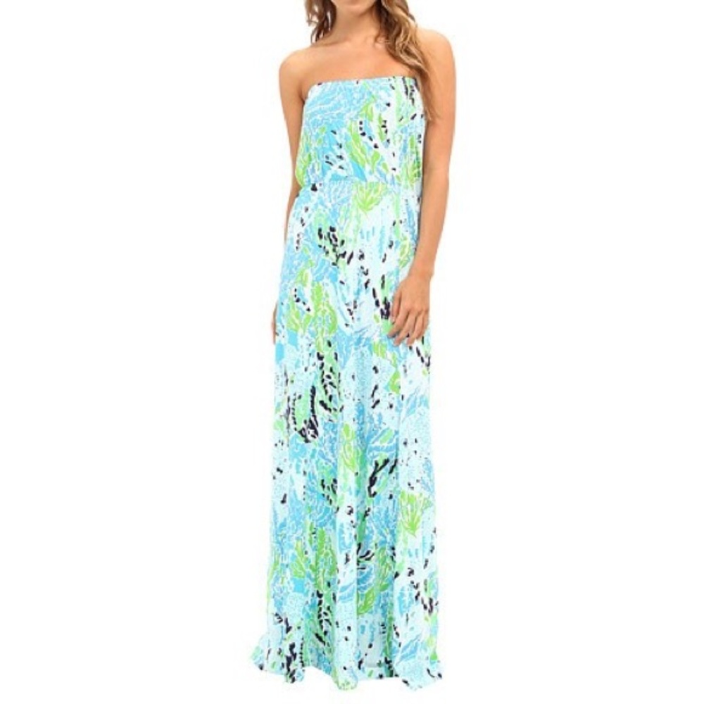 Strapless Lily Pulitzer Dress in Let’s Cha Cha